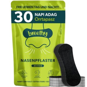 Breethy orrtapasz horkolás ellen - fekete, 30 db