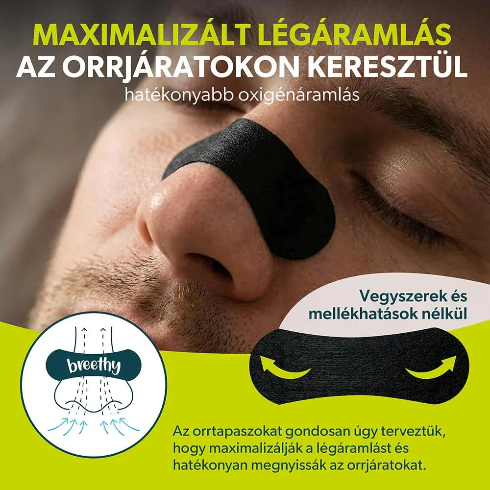 Breethy orrtapasz az orron - szabadabb légáramlás az orrjáratokon keresztül
