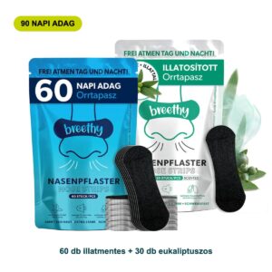 Breethy orrtapasz csomag - 60 db illatmentes + 30 db eukaliptuszos